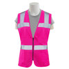 Erb Safety Safety Vest, Womens Fit, Tricot, Non ANSI, S721, Hi-Viz Pink, 4XL 61924